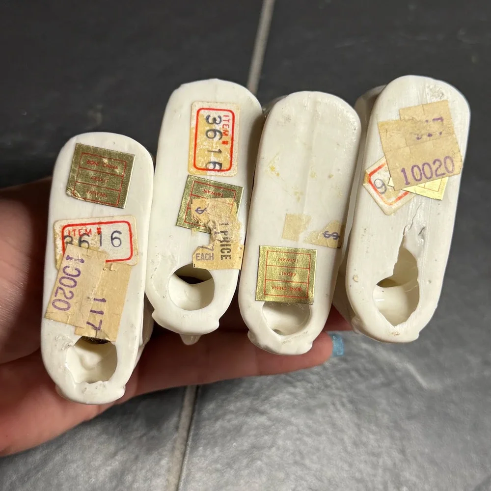 Ardalt Bone China Bird Napkin Rings Set of 4 White Porcelain‎ Taiwan 3616
